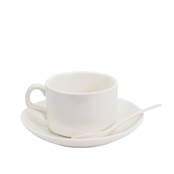 Taza Blanca con platillo 6oz