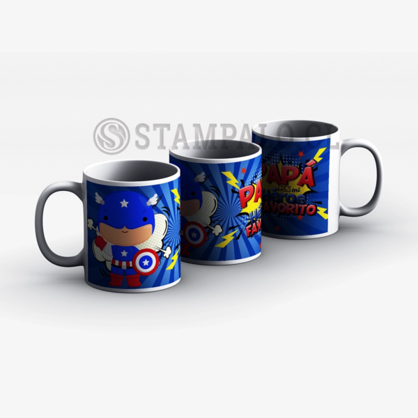 Taza | Papá eres mi héroe favorito - Capitan America