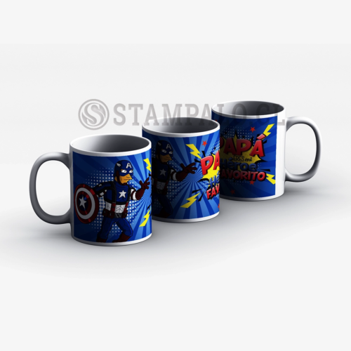 Taza | Papá eres mi héroe favorito - Capitan America - Imagen 1