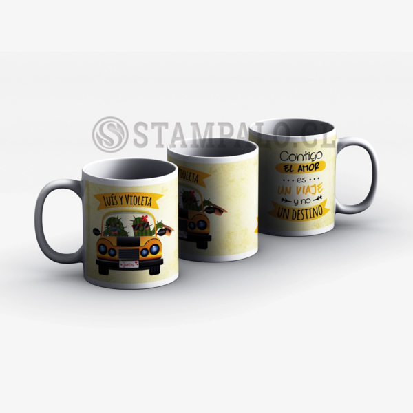 Taza | Contigo el amor es un viaje y  ...