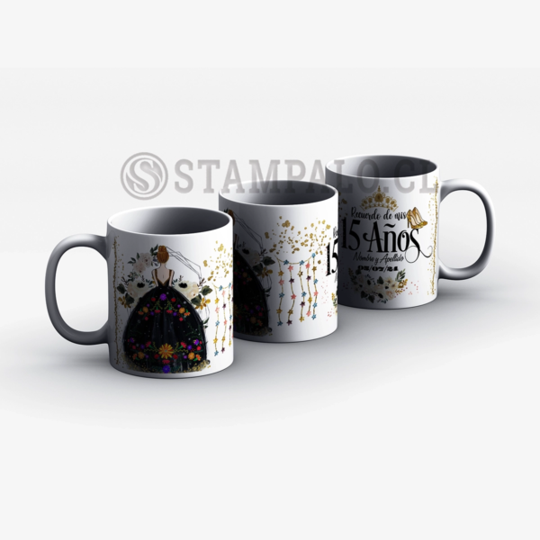 Taza | Recuerdo de mis 15 años - Nombre y Fecha Personalizada