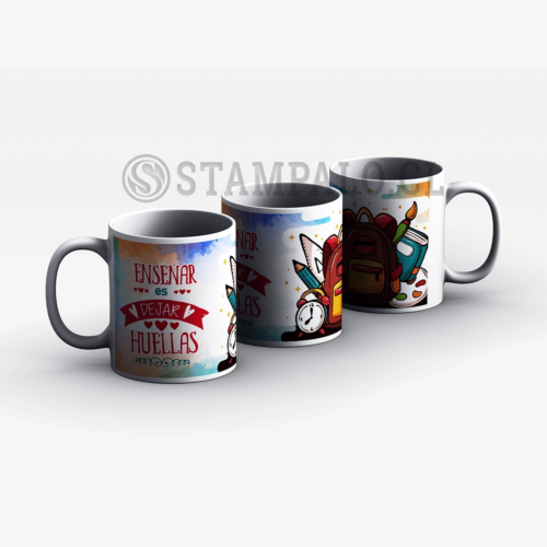 Taza | Enseñar es dejar huellas | Profesiones - Imagen 1